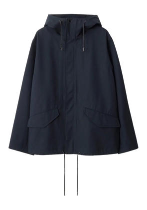 Burberry hooded oversized jacket - Blue