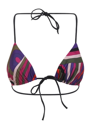 PUCCI Iride-print triangle bikini top - Green