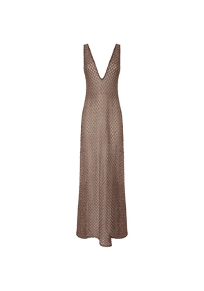 Missoni V-neck dress - Brown