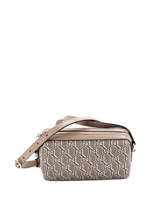 Gucci Pre-Owned Cylindrical GG Shadow Coated Canvas Mini shoulder bag - Brown