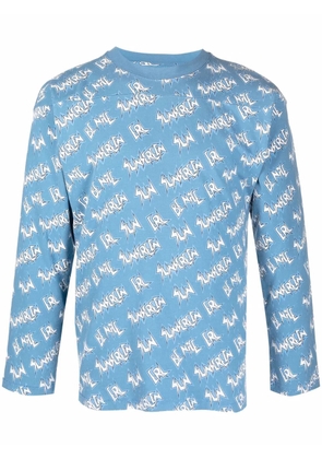 ERL graphic-print long-sleeve T-shirt - Blue
