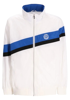 Karl Lagerfeld stripe-detail bomber jacket - White