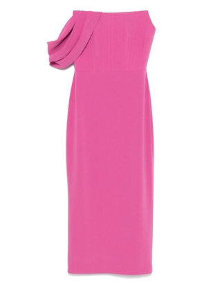 Alex Perry crepe corset midi dress - Pink