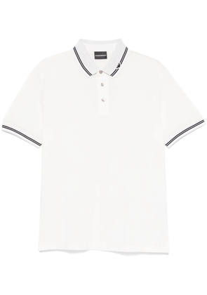 Emporio Armani logo-detailed polo shirt - White
