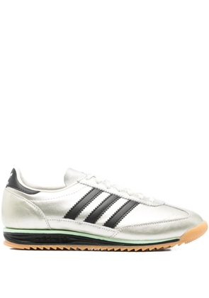 adidas SL 72 OG three-stripe metallic-leather sneakers - Silver