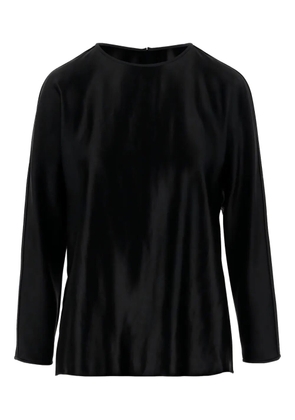 Giorgio Armani silk long-sleeve blouse - Black