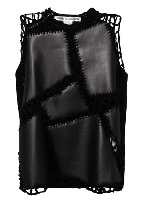 Comme Des Garçons open-knitted vest - Black