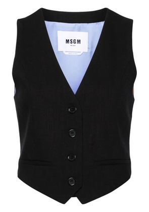 MSGM button-up tailored waistcoat - Black