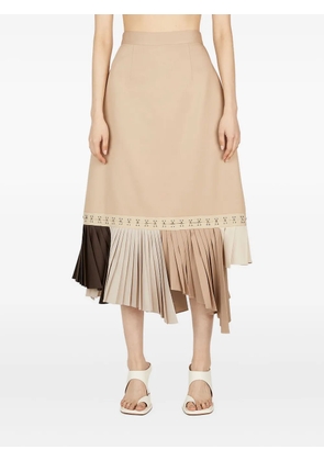 Rokh pleated embellished skirt - Neutrals