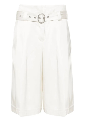 Jil Sander high-waist satin shorts - Neutrals