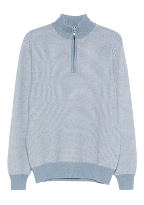 Doriani Cashmere zip ribbed sweater - Blue