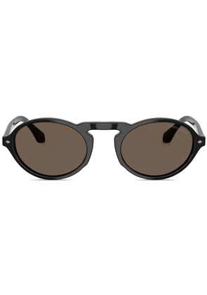 Giorgio Armani oval-frame sunglasses - Black