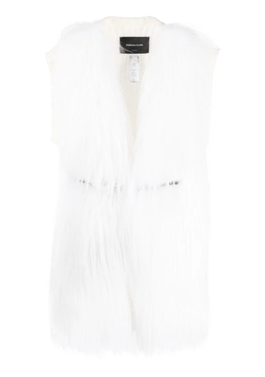 Fabiana Filippi panelled faux-fur gilet - White