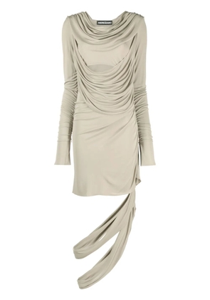 ANDREĀDAMO draped cut-out dress - Grey
