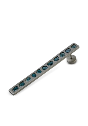 Parts of Four sterling-silver Plate blue diamond earring - Grey