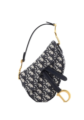Christian Dior Pre-Owned Saddle Handbag Oblique Canvas Mini shoulder bag - Blue