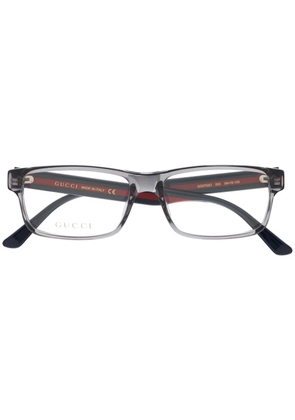 Gucci Eyewear Web detail rectangular-frame glasses - Blue