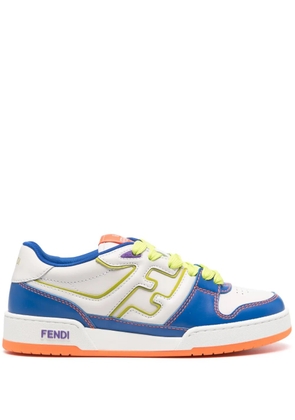 FENDI Match leather sneakers - White
