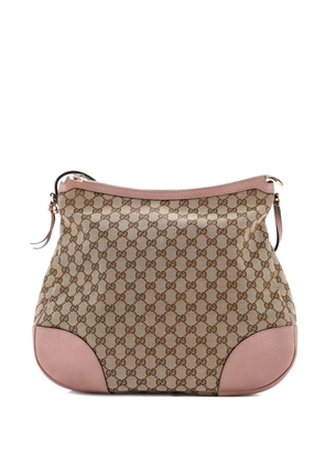 Gucci Pre-Owned Bree GG Canvas with Leather Large hobo bag - Brown