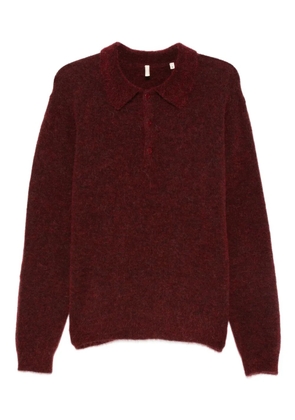 Sunflower long-sleeve polo shirt - Red