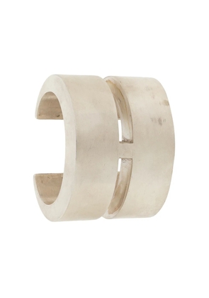 Parts of Four Crescent Crevice cuff - Silver