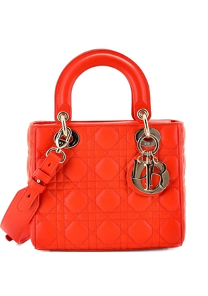 Christian Dior Pre-Owned My ABCDior Lady Dior Bag Cannage Quilt Lambskin crossbody bag - Orange