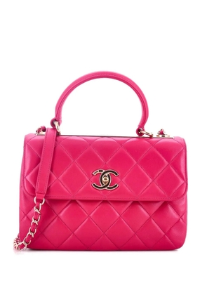 CHANEL Pre-Owned Trendy CC Top Handle Bag Quilted Lambskin Small shoulder bag - Pink