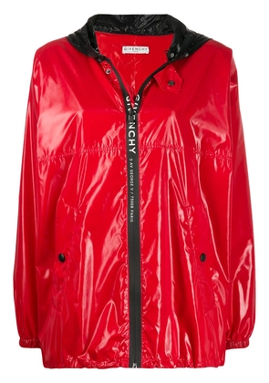 Givenchy hooded zipped rain jacket - Red