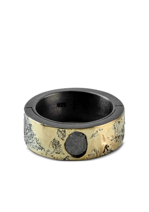 Parts of Four sterling silver Sistema diamond ring - Black