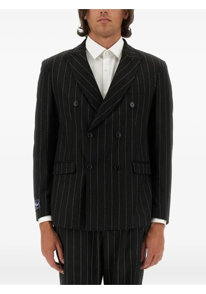 Family First pinstripe double-breasted blazer - Black