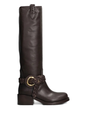 ZIMMERMANN Helix braided buckle boots - Brown