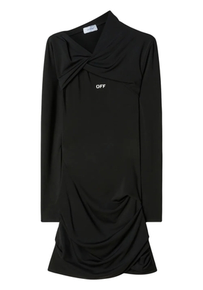 Off-White Off Stamp twist-detail minidress - Black