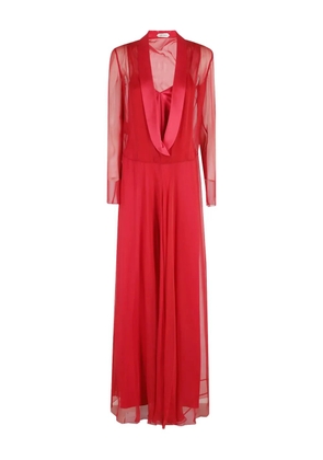 Alberta Ferretti silk maxi dress - Red