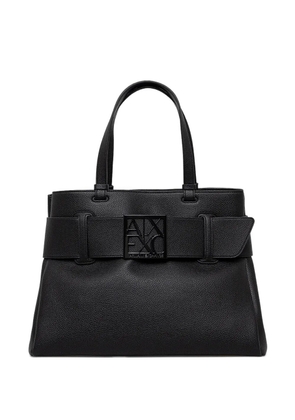 Armani Exchange structured tote bag - Black