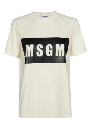 MSGM logo-print cotton T-shirt - White