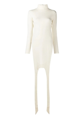 AMBUSH apron jersey roll neck top - White