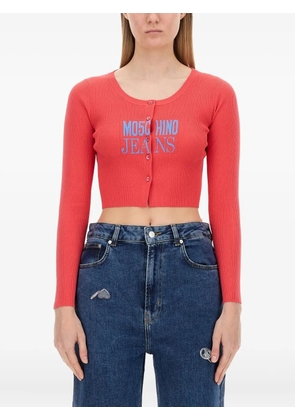 MOSCHINO JEANS button ribbed knitwear - Red