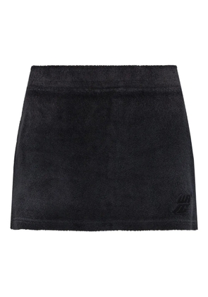 Alexander Wang embroidered cotton mini skirt - Black