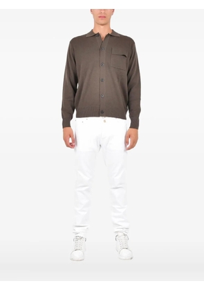 Low Brand button chest-pocket cardigan - Grey