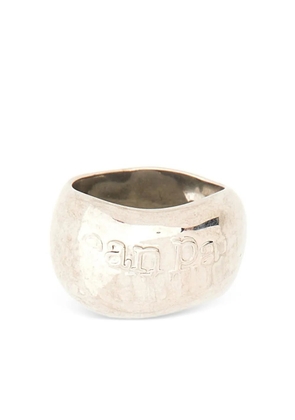 Jean Paul Gaultier embossed-logo ring - Silver