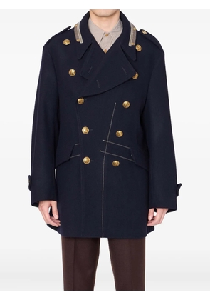 Kolor double-breasted coat - Blue