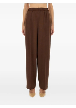 Fabiana Filippi elasticated-waistband wool trousers - Brown
