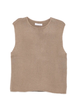 Liska round-neck vest - Neutrals