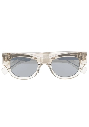 Saint Laurent Eyewear square-frame transparent sunglasses - Grey