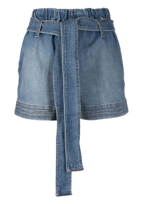Stella McCartney tie-waist denim shorts - Blue
