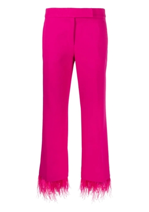 Michael Michael Kors feather-trim cropped trousers - Pink
