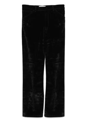 Random Identities velvet straight-leg jeans - Black