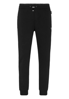 Philipp Plein logo-patch drawstring track pants - Black