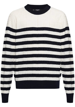 Balmain striped jumper - White