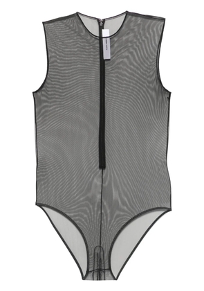 Alex Perry crew-neck mesh bodysuit - Black